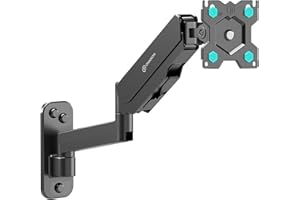 ONKRON Uchwyt monitora i telewizora ściennego (obrotowy, przechylany, rozszerzalny) Ramię monitora ściennego do ekranów 13-32 cali z wiosną gazową VESA 75 x 75-100 x 100 mm i waga maks. 8 kg - G150