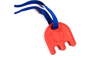 Chewbuddy Sensory Direct Ghost & Lanyard - Pack of 1, Sensory Toy for a Fidget, Chew or Teething Aid | For Kids, Adults, Autism, ADHD, ASD, SPD, Oral Motor or Anxiety Needs | Red