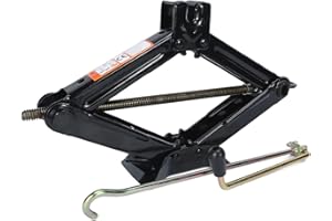 Aserell Scissor Jack 2 Ton Car Jack Kit 85-400MM Portable, Ideal for SUV and Auto - Universal Car Emergency Kit Heavy Duty Material (Black-2T)