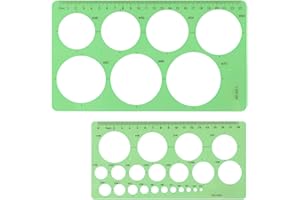 BRITECO Circle Stencil, Clear Drawing Stencil Template for Geometry, Art, and Craft Projects - Ideal for Students, Artists, and Designers