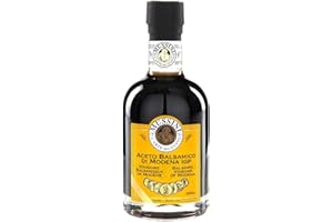 Mussini Aceto Balsamico Di Modena IGP – IL DENSO 12 ans – 5 médailles d'or – 250 ml – primé de la région de Modena Emilia-Romagna – Fabrication artisanale dans 12 types de fûts en bois différents