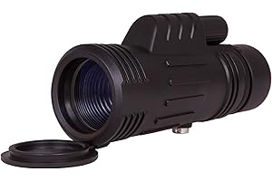 Levenhuk Atom 10x42 Compact Lightweight Monocular – Pocket Size Scope with 10x Magnification, Single Hand Focus and Wrist Strap, Compatible with Glasses