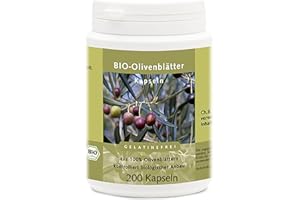 ‎WELTECKE Weltecke Bio-Olivenblattextrakt Kapseln vegan | In Deutschland hergestellt & kontrolliert | Olivenblatt Kapseln mit 300 mg reinem Olivenblätter-Pulver | 100% pflanzlich & gelatinefrei | 200 Stück