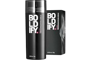 BOLDIFY Fibras Capilares para Cabello Fino (Gris) Polvo Pelo Hombre – Botella 28g – Relleno Natural, Oculta al Instante la Pérdida de Cabello – Fibra Capilar Hombre, Mujer