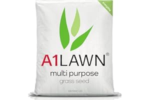 A1LAWN A1 Lawn - Multi Purpose Grass Seed, 10kg (280m2) - Fast Growing UK Quality, Fresh, Pet & Child Friendly - Ideal for Patch Repair, Over Seeding, New Lawns & Thickening. DEFRA Approved (AMPRO26)