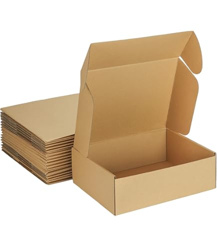 Scatole In Cartone Ondulato 35x25x18 Cm, Set Da 10 - Leggere, Resistenti, Per Traslochi, Spedizioni, Imballaggi, Made In Italy