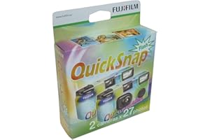 Fujifilm Quicksnap 400 disposable camera with built-in flash 54 exposures, contains 2 x cameras of 27 exposures each