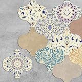 Fliesenaufkleber：Bedecken Sie hässliche, alte Fliesen mit Fliesenfolie. Damit werden Fliesen gleicher Größe komplett abgedeckt.