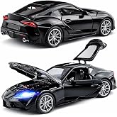 Magicwand 1:32 Scale Die-Cast Metal Car Tayota Supra【Colors as Per Stock】 with 4 Openable Doors,Pull Back Action,Blinking Hea