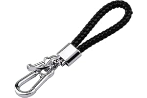 HAOBIN Portachiavi Intrecciato Portachiavi In Pelle Intrecciata Portachiavi In Pelle Intrecciata Auto Portachiavi Key Chain Auto Con Moschettone E Tappo A Vite,Adatto Per Le Chiavi Della Macchina