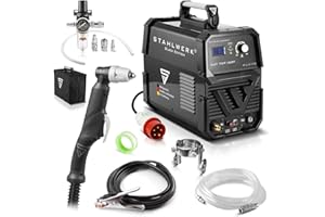 STAHLWERK CUT 70 P Découpeur plasma IGBT avec allumage pilote de 70 ampères jusqu'à 25 mm de capacité de coupe adapté à la rouille volante 7 ans de garantie
