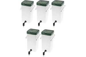 OBA 5 poidła dla królików 1 l, butelka na sutki, poidło dla gryzoni 1I, poidło na sutki, białe