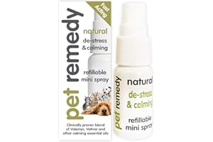 PET CUISINE Pet Remedy Natural Efficace Calmante De-Stress Sollievo ansia Cani Gatti Cavalli (15 ml Mini Spray)