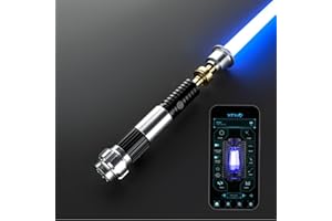 GADGETS 4 EVERYONE G4E - Spada laser con app Bluetooth, oscillazione fluida, 16 font audio, cambio colore RGB infinito, controllo del movimento, RGB v3.0 aggiornato, spada luminosa per adulti e cosplay (Obi RGB