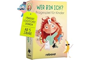 Rabano Art Wer Bin ich? Spiel für Kinder I Lernspiel & Geschenk für Mädchen und Junge I Spiele ab 4, 5, 6, 7, 8, 9 Jahre I Ostergeschenke Kinder I Outdoor Spiel
