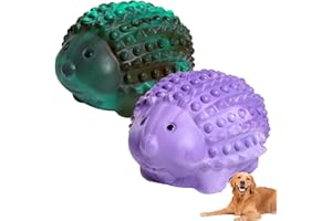 Babezdog Juguete Masticable para Perros Pack de 2 Juguete Interactivo Chirriante para Masticadores Agresivos Juguete de Goma Natural Indestructible para Perros Grandes y Medianos