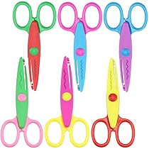 Forbici Sicurezza Bambini 7 Pezzi - Taglio Zig Zag, Onde E Forme Creative - Foto 8