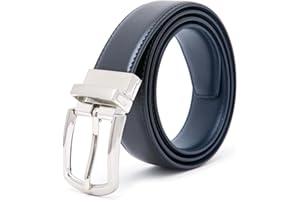 ALI WOMAN Aliwoman ® - Cintura uomo - In vera pelle double face – cinture da uomo – Fibbia Elegante reversibile - regalo uomo - Cintura pelle uomo - Mod.Luna