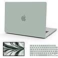 B BELK Compatible with MacBook Air 13.6 inch Case 2025 2024 2023 2022 Release M4 M3 M2 A3240 A3113 A2681 Liquid Retina Display, Plastic Hard Shell Case+Keyboard Cover+Screen Protector, Antique Green