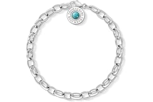Bransoletka Charms Thomas Sabo Turkusowa srebro 925 X0229-404-17