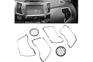 GOFORJUMP 6 Pezzi Chrome Car Interior Aria condizionata sfiato Trim Copertura Uscita Aria per 2012 2013 2014 2015 2016 2017 K/ia Sportage R