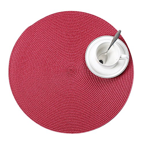 Veranda rund gewebt Spirale Tischsets 38,1 cm rund 4 Stück - 2