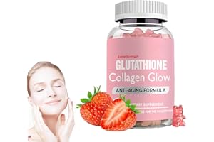 Caduola Glutathion Collagen Glow Gummies, glutathion Collagen Glow Gummies pour taches sombres, 60 pièces/flacon de glutathion coréen pour femmes, bonbons gélifiés au collagène coréen pour taches