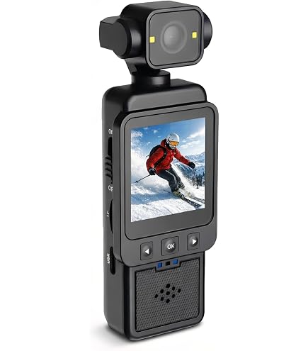 Tsadeer Caméra Sport 4K Ultra HD - Mini Caméra D'Action Pocket Écran LCD 270° Rotatif, WiFi, Étanche 30m, Idéale Pour Voyages, Sports Extrêmes Et Vlog