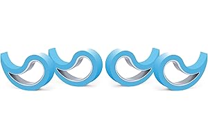 Stoppy Stoper do okien i drzwi, klin, hak, klamra do okien, zestaw 4 szt. (dostępny w 14 kolorach) (jasnoniebieski)