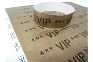 ‎TWIST4 Tyvek Einlassbänder in bunten Farben: Eintrittsbänder Partybänder Partybändchen Einlassbänder Securebänder aus Tyvek von Twist4 (100 Stück, Vip Gold)