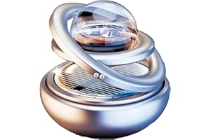 RECITEM Diffuseur de voiture portable pour la purification de l'air, décoration de tableau de bord voiture, mini ornements d'aromathérapie solaire rotatifs portables, gadgets de voiture parfaits