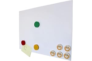 EASYDRUCK24DE DIN A3 feuilles ferreuse autocollantes Magstick® I Feuilles contenant du fer, revêtues blanc, DIY I adhésif flexible pour aimants puissants I mag_007