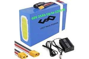 UNIT PACK POWER Batteria al litio 60V 26Ah 2000W 2500W,XT60 - Batteria bici 60V