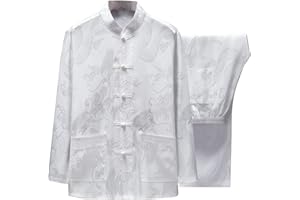 Diwimiki Abito uniforme di arti marziali cinesi Tang per uomo Tessuto traspirante Kung Fu Wing Chun Hanfu Abito tradizionale