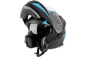 VINZ Busan Klapphelm mit Sonnenblende | ECE 22.06 & PINLOCK vorbereitet | Motorrad Helm Integralhelm | Motorradhelm Klappbar | In Gr. XS-XXL | Erhältlich
