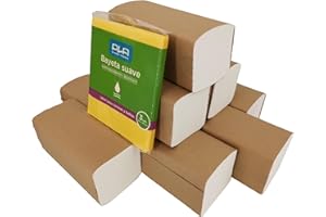 HO Higiene Online | Toalla Papel Secamanos Tejido Zig Zag | Laminadas Doble Capa | Toallas 100% Celulosa | 9 Paquetes de 150 Unidades (1350 Unidades + Bayeta)