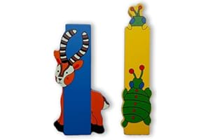 Vinsani® Wooden Jungle Animal Alphabet Letters Personalised Bedroom Wall Door Name (I)
