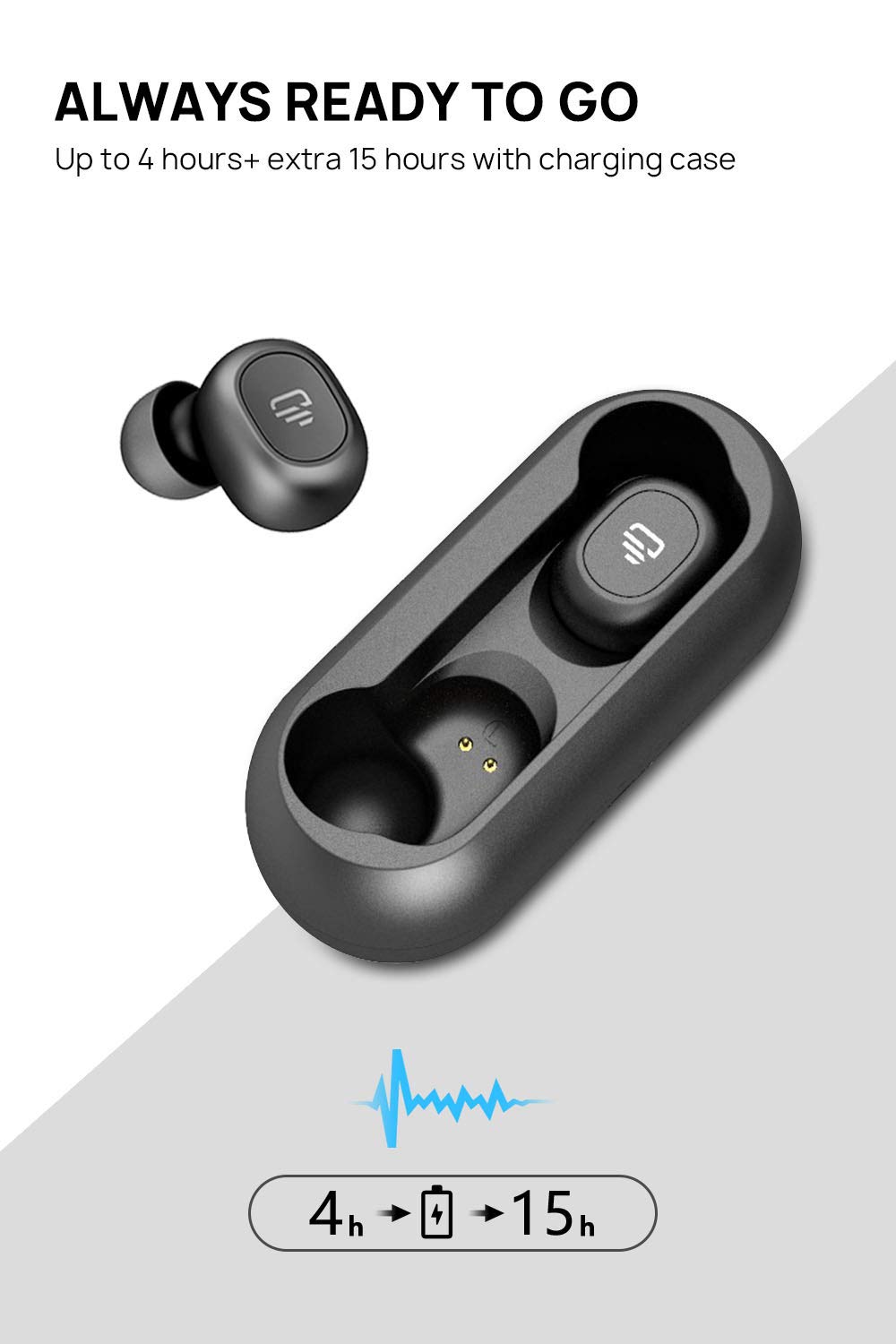 Auriculares-Bluetooth-Inalmbricos-50-Dudios-Air-TWS-Manos-Libres-Bluetooth-Cascos-Deportivos-Impermeable-con-reproduccin-de-4-Horas-Estreos-con-Micrfono-para-iOS-y-Android