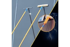 GERRIT Tergicristalli telescopici per finestre della spazzola domestica del palo, strumenti di pulizia del vetro, 2.4-12M porta e pulitore della parete esterna, 9M