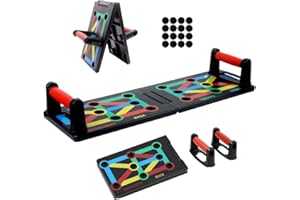 YINGERTOOL Push Up Board, 12-In-1 Foldable Multi-function Home Workout Equipment, Burn Fat Strength Training Equipment for Effectively Exercise the Muscle