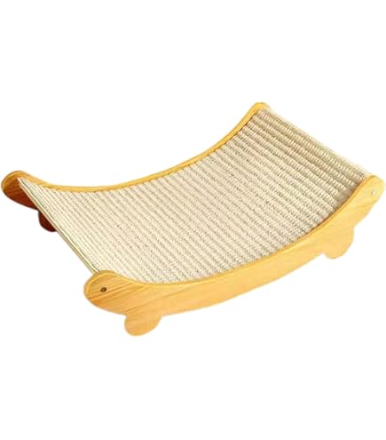 Rascador-cama Para Gatos De Sisal – 50x30x13 Cm, Curva Ergonómica, Protege Muebles