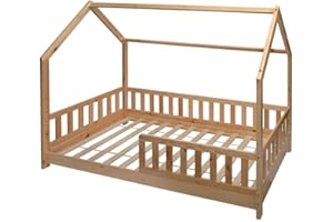 Laïba Kids Lit cabane Enfant Oasis des Rêves Beige - Bois 90x190 cm