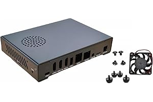 ‎WAYPONDEV WayPonDEV Schwarzes Metallgehäuse für CM3588 NAS Kit Open Source Einplatinencomputer, Metallkühlkörper für CM3588 Netzwerkspeichermodul Starter Kit mit Lüfter