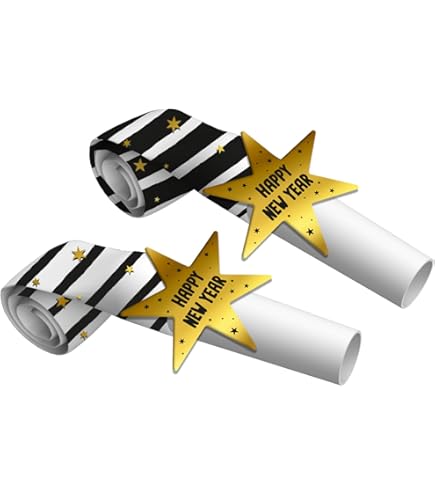 Set 3 Trombette Maxi Da Feste - 33cm Con Frange, Per Carnevale E Compleanni - Foto 3