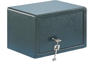 BURG-WÄCHTER Cassaforte per mobili con chiave, con ripiano, per fissaggio a parete e pavimento, 6,7 l, 7 kg, Pure-Safe PS 110 K, antracite