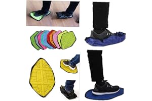 FROINY 1pair Hands Free Shoe Covers Step Sock Shoe Cover Reusable Hand Free Shoe Covers Random Color
