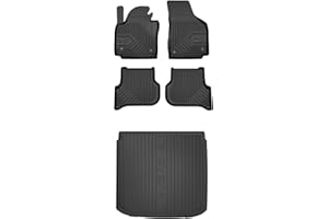 FROGUM Un Juego de Alfombrillas de Goma para Coche y cubeta Maletero exclusivas Alfombras para Seat Altea XL 2004-2015 | Borde Alto | para Todo el año | Al tamaño