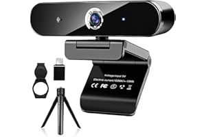 LuSeren 4K Webcam with Microphone, 4K Autofocus Web Camera with Privacy Cover and Tripod, Plug & Play, 4K Web Camera for Laptop/Desktop, Video Calling,Conferencing, Pro Streaming, Online Classes