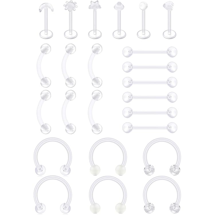 Rajnard Piercing De Nombril De Grossesse 14 G En Bioplast Flexible