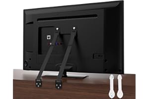 Calish Anti-Tip TV/Furniture Straps Heavy Duty Strap and All Metal Parts, Long VESA Screws to Fit Latest TVs, with Child Drawer Safety Locks(2 pcs)